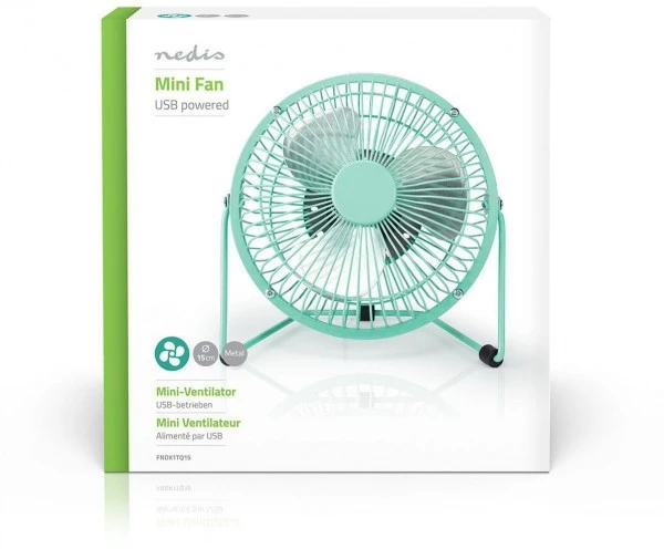 Ventilatoren Nedis FNDK1TQ15 Mini-Ventilator (15cm) Tischventilator Türkis 4 Ventilatoren Nedis FNDK1TQ15 Mini-Ventilator (15cm) Tischventilator Türkis – Bild 4