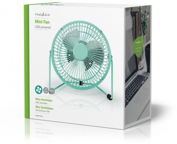 Ventilatoren Nedis FNDK1TQ15 Mini-Ventilator (15cm) Tischventilator Türkis 3 Ventilatoren Nedis FNDK1TQ15 Mini-Ventilator (15cm) Tischventilator Türkis – Bild 3