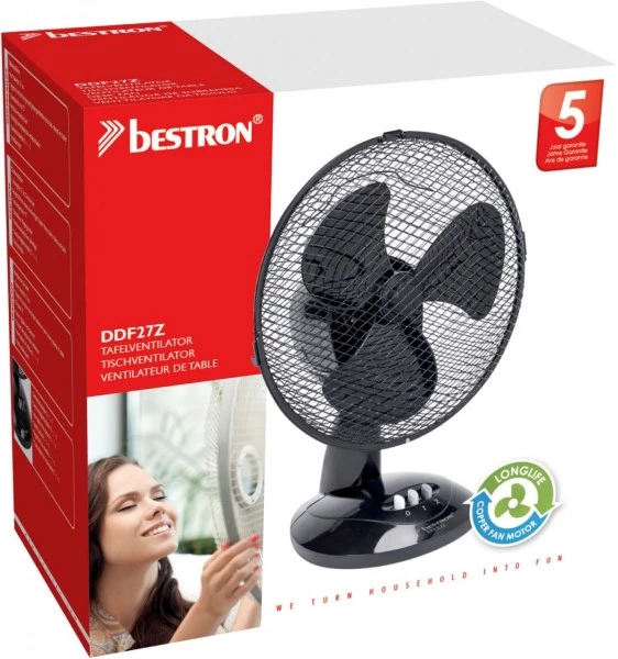 Ventilatoren Bestron DDF 27 Z Tischventilator Schwarz 3 Ventilatoren Bestron DDF 27 Z Tischventilator Schwarz – Bild 3