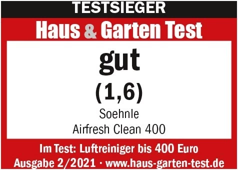 Lüften Soehnle Airfresh Clean 400 Luftreiniger Weiß 2 Lüften Soehnle Airfresh Clean 400 Luftreiniger Weiß – Bild 2