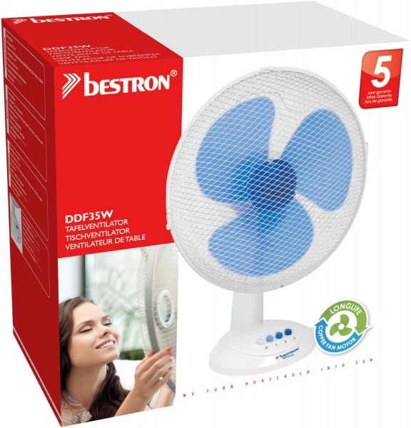 Ventilatoren Bestron DDF 35 W Tischventilator Weiß 3 Ventilatoren Bestron DDF 35 W Tischventilator Weiß – Bild 3