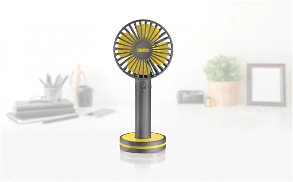 Ventilatoren Unold Breezy Handventilator Grau/gelb 6 Ventilatoren Unold Breezy Handventilator Grau/gelb – Bild 6