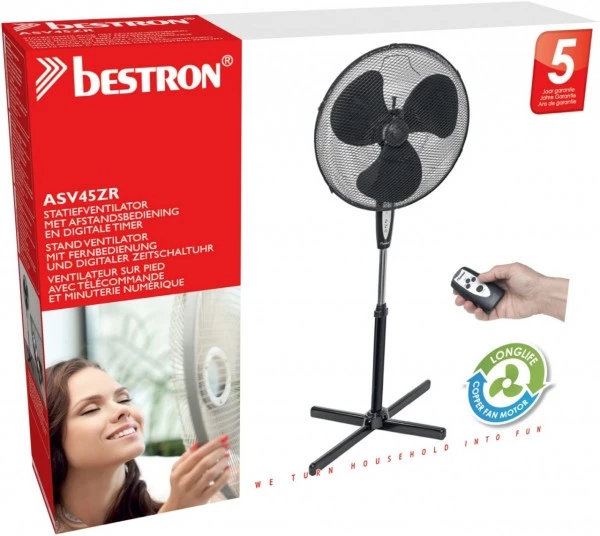 Ventilatoren Bestron ASV 45 ZR Standventilator Schwarz 4 Ventilatoren Bestron ASV 45 ZR Standventilator Schwarz – Bild 4